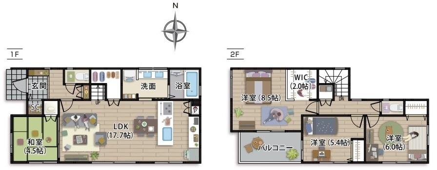 中山１期　間取図　１号棟